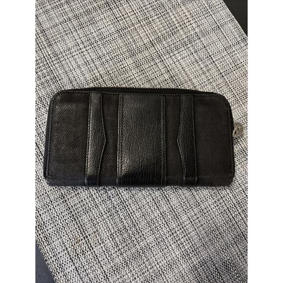 BVLGARI Be Zero One Leather/Canvas Zip Around Long Purse Wallet Black - Nice One - Picture 2 of 12
